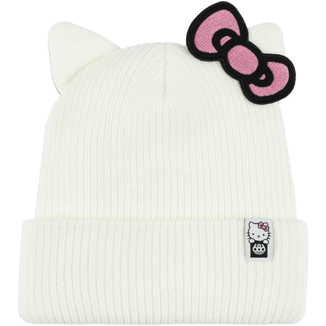 Hello Kitty Strickmütze für Damen Weiß