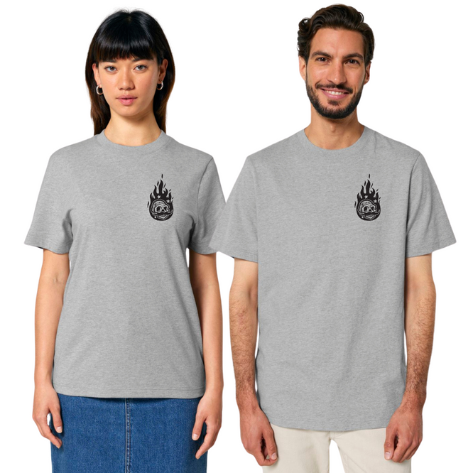 Burning Man T-shirt Heather Grey