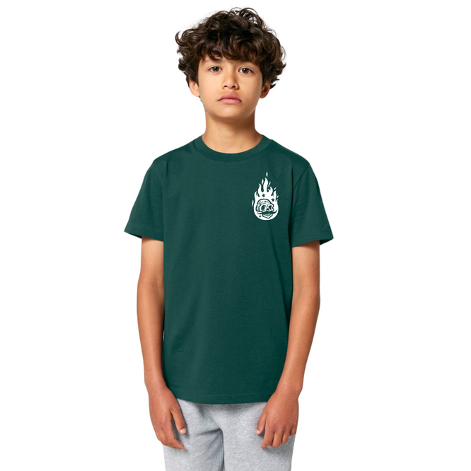 Kids Burning Man T-shirt Glazed Green