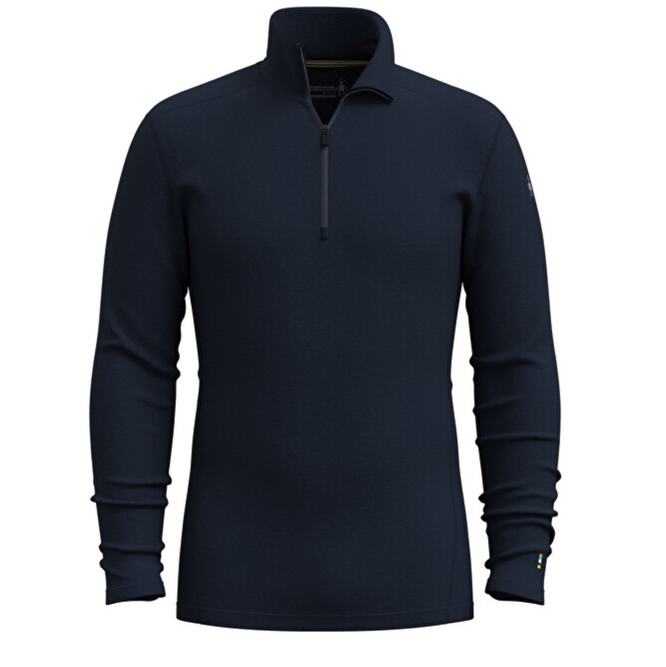 Klassischer Thermal Merino Baselayer 1/4 Zip Deep Navy