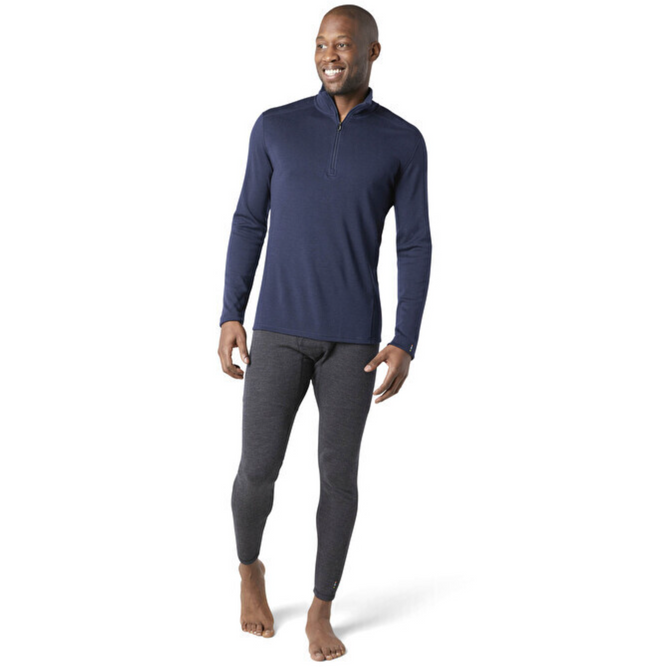 Klassischer Thermal Merino Baselayer 1/4 Zip Deep Navy