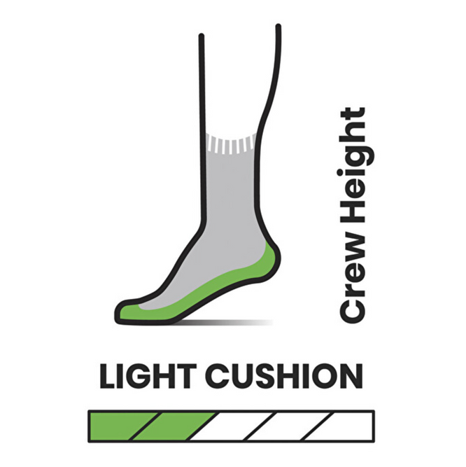 Light Cushion Crew Hike Socken Panorama Charcoal