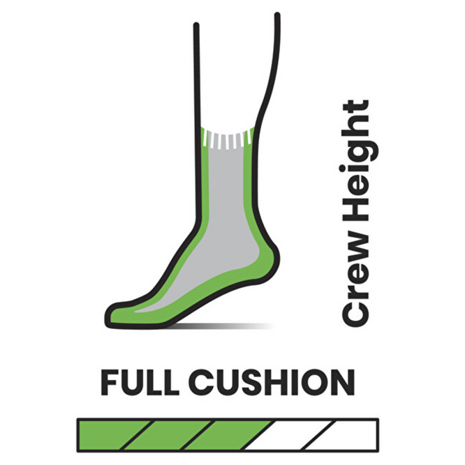 Womens Full Cushion Crew Socken Saturnsphere Frosty Grün