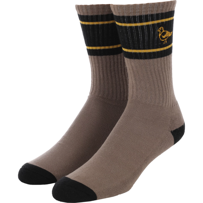 Basic Taube Emblem Socken Braun