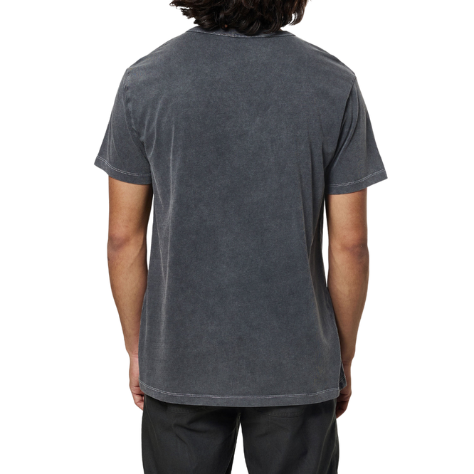 Mesa Henley T-shirt Schwarz Sand Wash