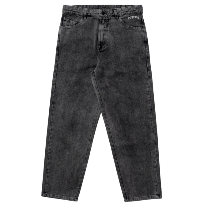 Lose Jeans Gewaschen Schwarz