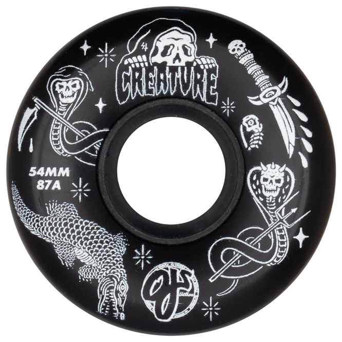 Creature X Trippy Tanks Keyframe Schwarz 87a 54mm Skateboard-Räder