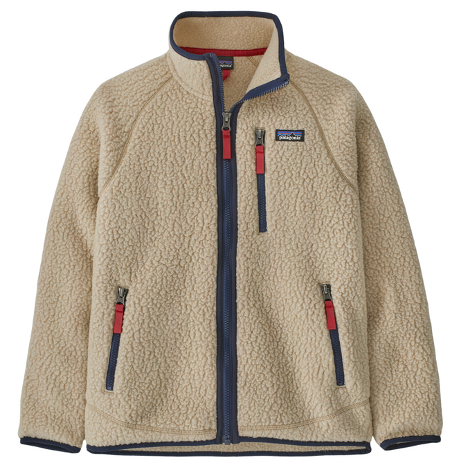 Kinder-Retroflorjacke Khaki