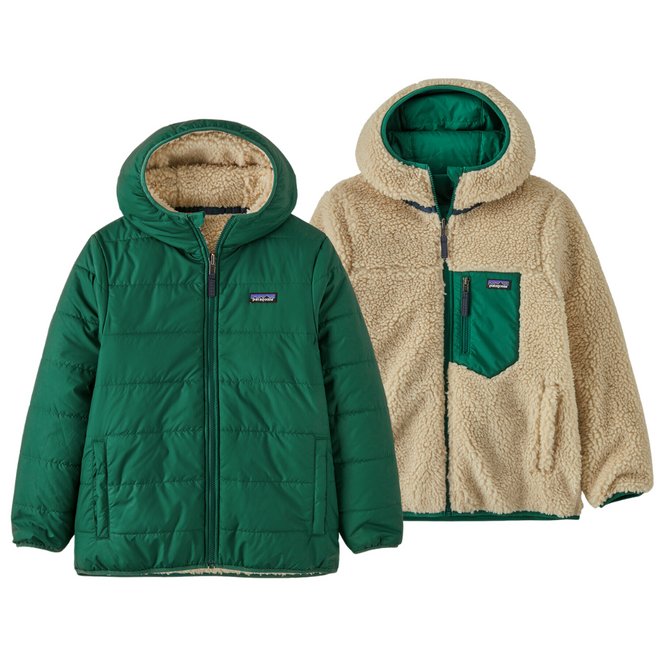 Kinder Reversible Ready Freddy Hoodie Jacke Conifer Grün