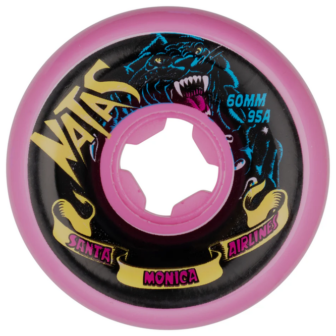 Natas Kaupas Panther Vomits Pink 95a 60mm Slime Balls Skateboard Räder