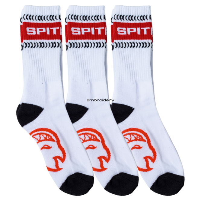 Classic '87 Bighead Swirl 3er Pack Socken Weiß/Schwarz/Rot