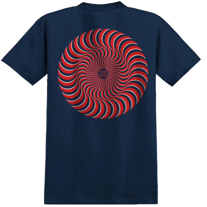 Klassisches Swirl T-Shirt Navy