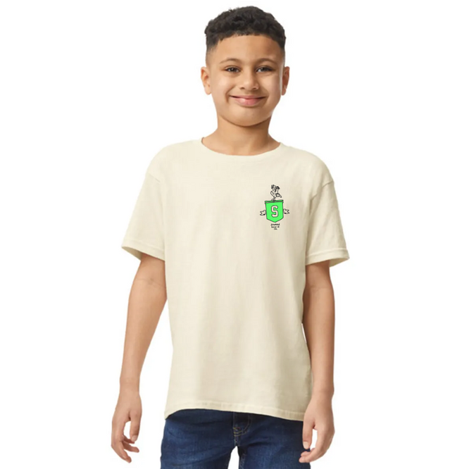 Kinder Handplant Grünes T-Shirt Natur