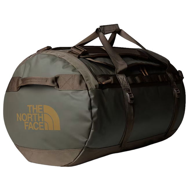 Base Camp L Duffel Bag New Taupe Green/Smokey Brown