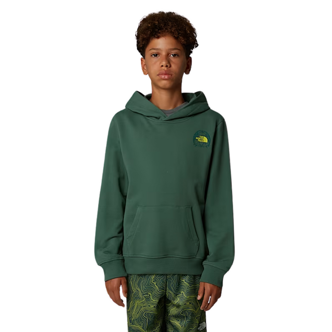 Kids Graphic Relaxed Hoodie Duck Green