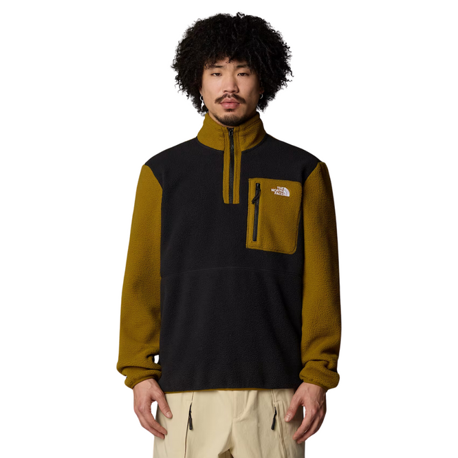 Yumiori 1/4 Zip Fleece TNF Schwarz/Moos