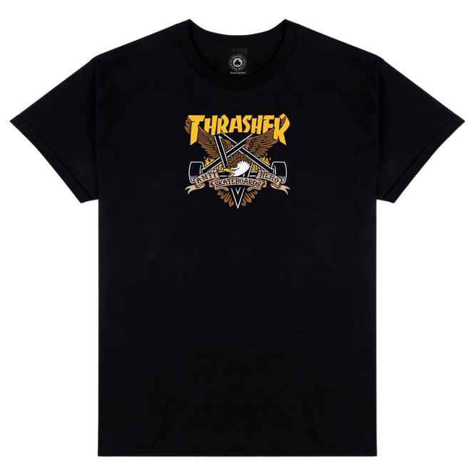 Thrasher x Antiheld Eaglegram T-shirt Schwarz