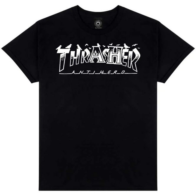 Thrasher x Antiheld Taube Mag T-shirt schwarz