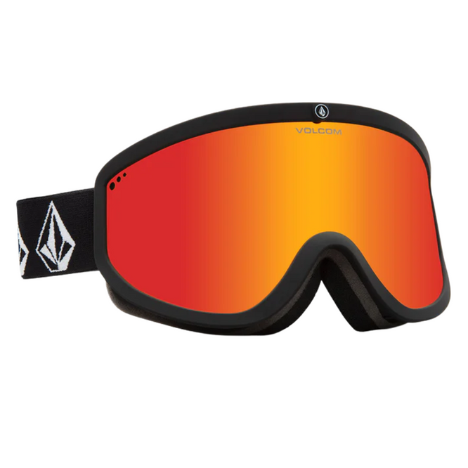 Footprints Matte Black Stone + Red Chrome Lens Snowboard Goggles