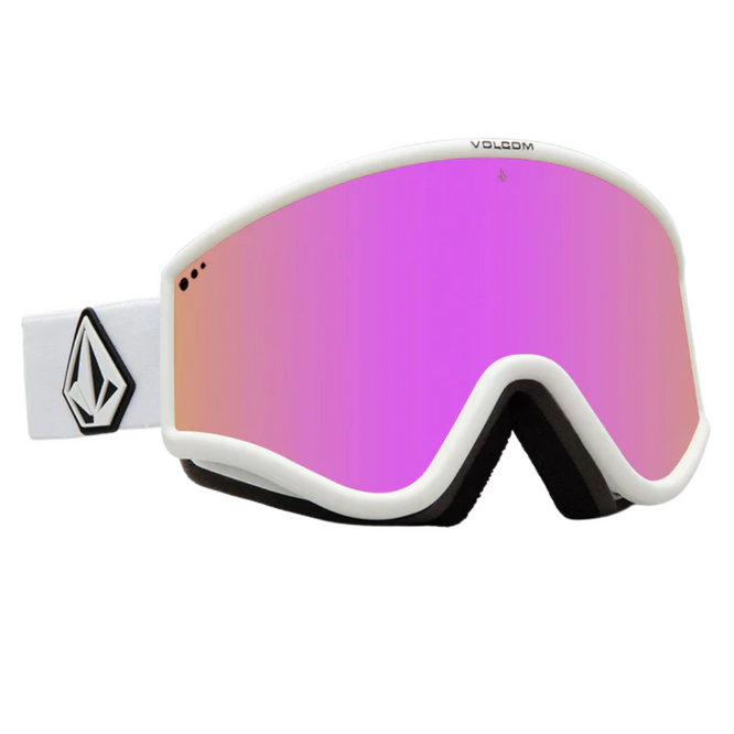 Yae Matte White + Pink Chrome Lens Snowboard Goggle